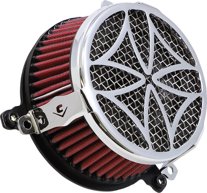 COBRA Air Filter - Cross - Chrome 606-0102-02-SB