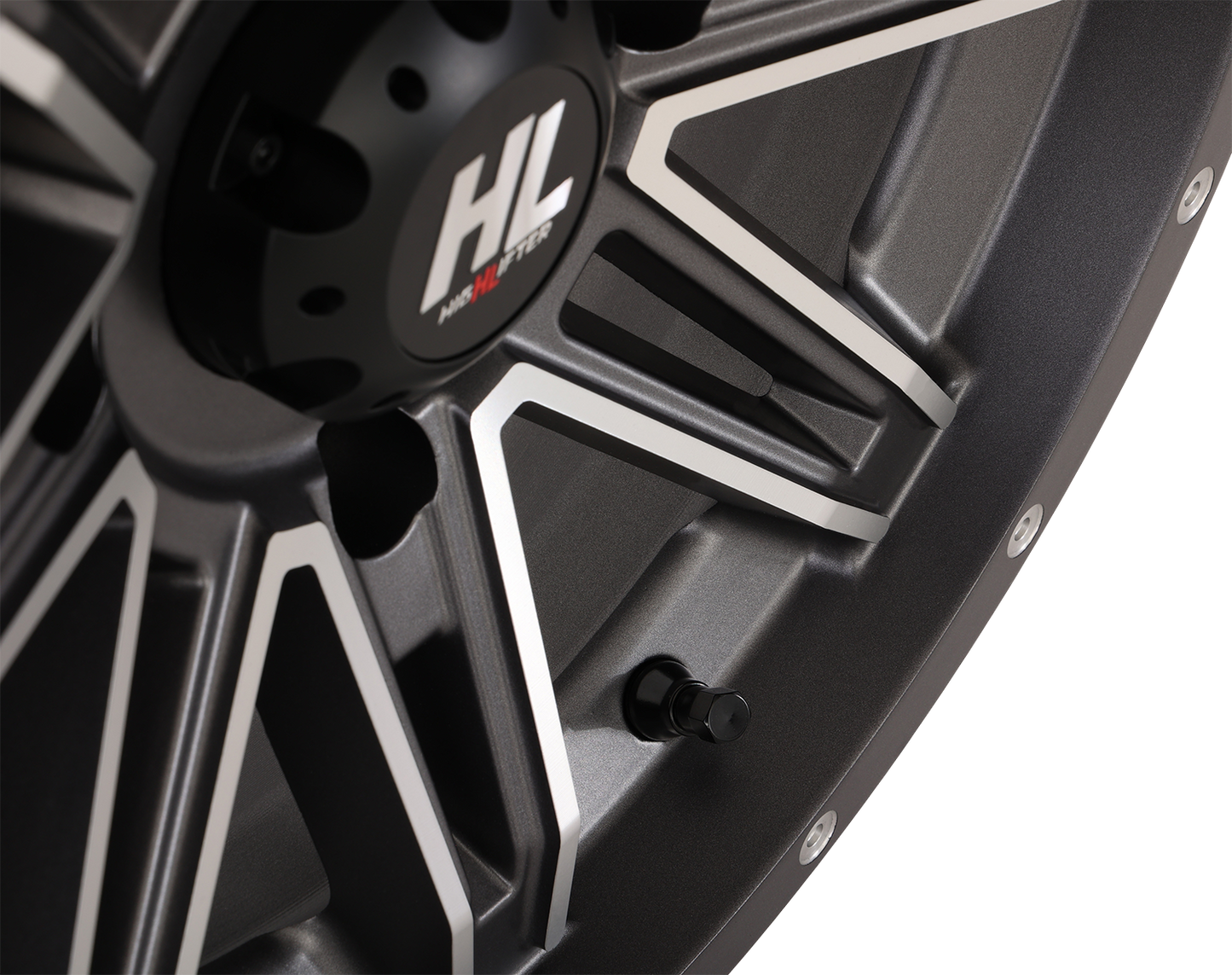 HIGH LIFTER Wheel - HL22 - Front/Rear - Gloss Black w/Machined - 14x7 - 4/156 - 4+3 (+10 mm) 14HL22-1156