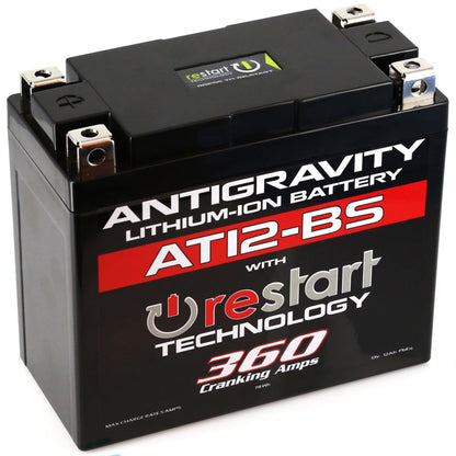 Antigravity YT12-BS Lithium Battery w/Re-Start AG-AT12BS-RS