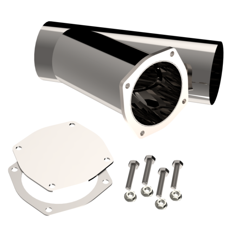 QTP 5in Weld-On QTEC Exhaust Cutout Y-Pipe 10500