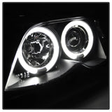 Spyder BMW E46 3-Series 02-05 4DR Projector Headlights 1PC LED Halo Blk PRO-YD-BMWE4602-4D-AM-BK 5042415