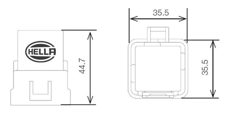 Hella Relay 12V 20/40A Spdt Res Wthr LA007794327