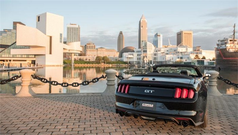 Corsa 15-16 Ford Mustang GT Convertible 5.0L V8 Black Xtreme Dual Rear Exit Exhaust 14342BLK