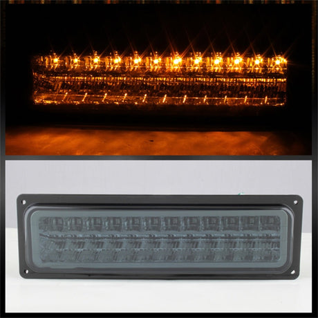 Xtune GMC Yukon 92-93 Crystal Headlights w/ Corner & LED Bumper Smoke HD-JH-GMCCK88-LED-AM-SM-SET 5073556