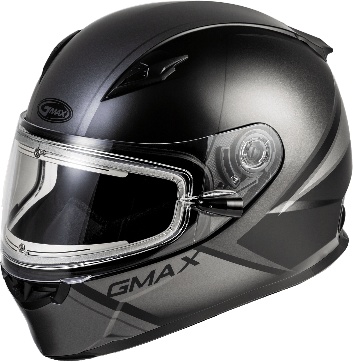 GMAX Ff-49s Hail Snow Helmet W/Elec Shield Matte Black/Grey Lg G4491506