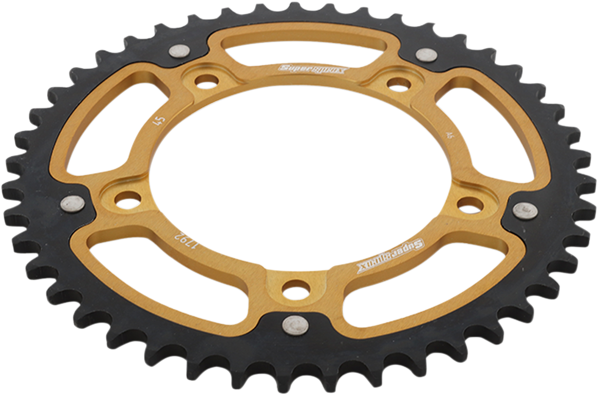 SUPERSPROX Stealth Rear Sprocket - 45 Tooth - Gold - Suzuki/Triumph RST-1792-45-GLD