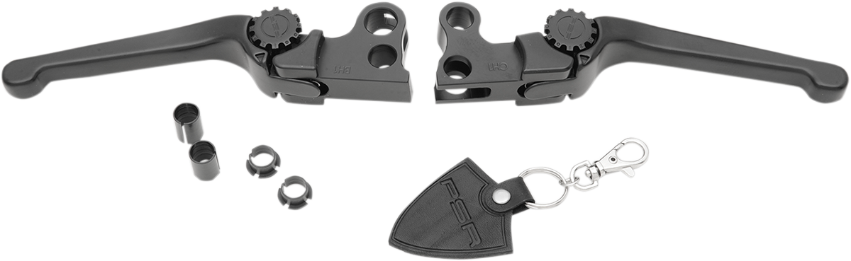 POWERSTANDS RACING Lever Set - Anthem - Harley Davidson - Black 12-00653-22