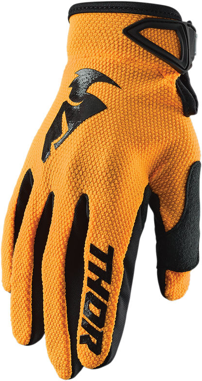 THOR Youth Sector Gloves - Orange/Black - XS 3332-1522