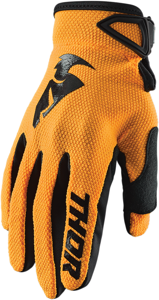 THOR Youth Sector Gloves - Orange/Black - Large 3332-1525