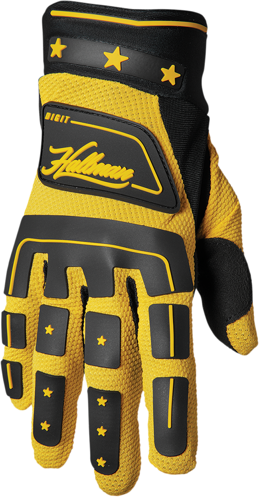 THOR Hallman Digit Gloves - Black/Yellow - Medium 3330-6778