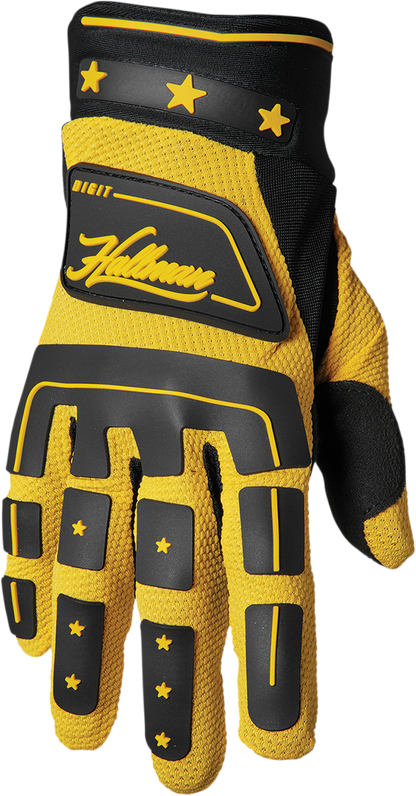 THOR Hallman Digit Gloves - Black/Yellow - Small 3330-6777