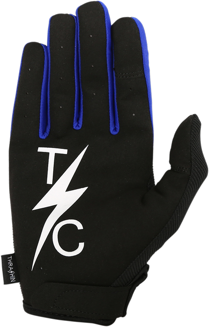 THRASHIN SUPPLY CO. Stealth Gloves - Black/Blue - Small SV1-04-08