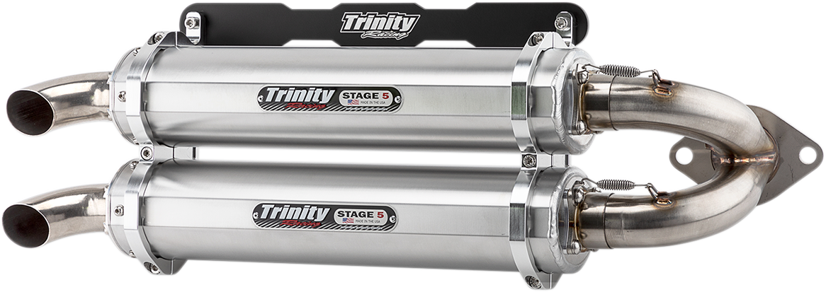 Silenciador doble deslizante TRINITY RACING Stage 5 - Aluminio TR-4165S