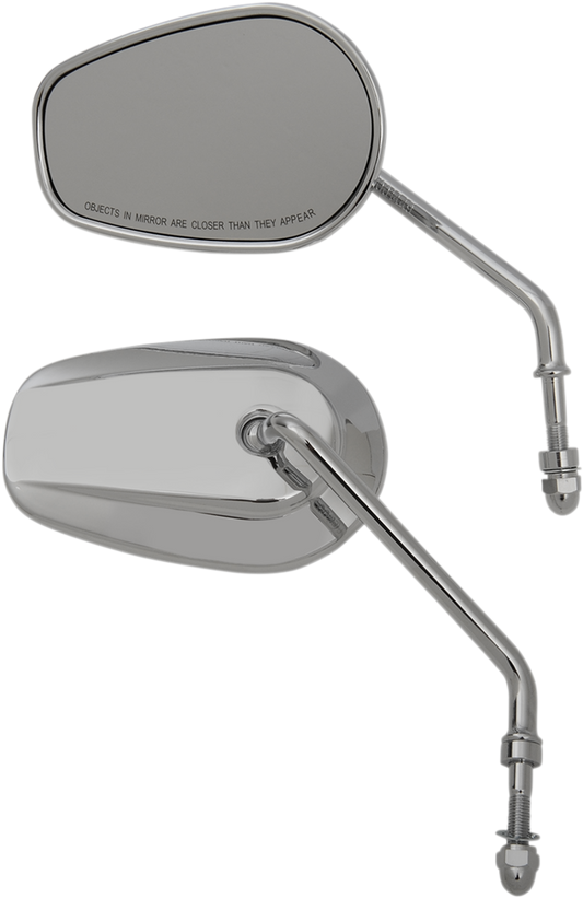 DRAG SPECIALTIES Replacement Mirrors - Long Stem - Chrome ACT.LONG CHROME STEM M60-6386C