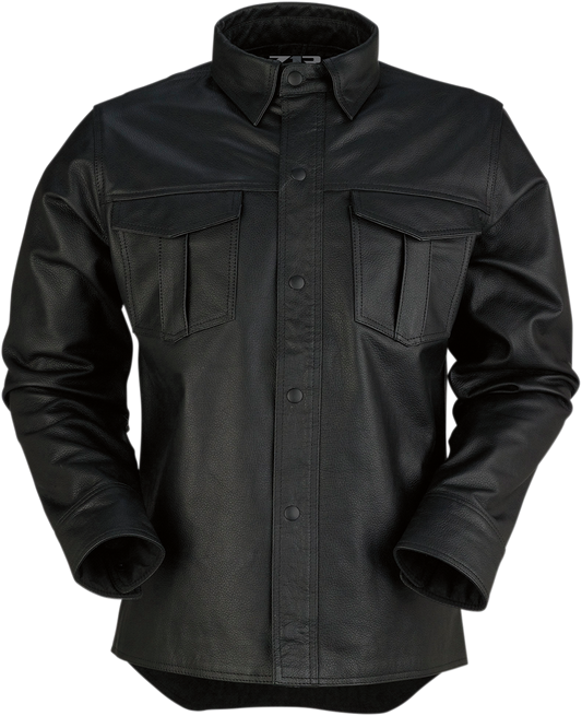 Z1R Motz Leather Shirt - Black - Medium 2810-3394