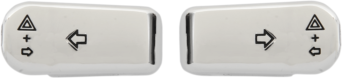 DRAG SPECIALTIES Tapas de extensión del interruptor de señal de giro - '96+ - Cromo 77448C