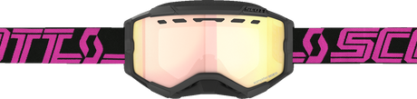 SCOTT Fury Snow Goggles - Black/Pink - Enhancer Rose Chrome 278605-1254348