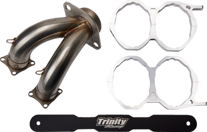 TRINITY RACING Stage 5 Slip-On Dual Muffler - Aluminum TR-4165S