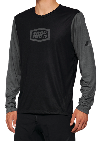 100% Airmatic Long-Sleeve Jersey - Black - XL 40019-00003