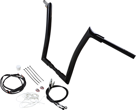FAT BAGGERS INC. Handlebar Kit - Pointed Top - 16" - Black 809616-B