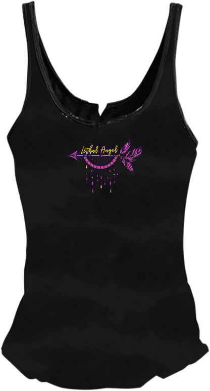 LETHAL THREAT Women's Broken Arrow Tank Top - Black - Small LA20605S