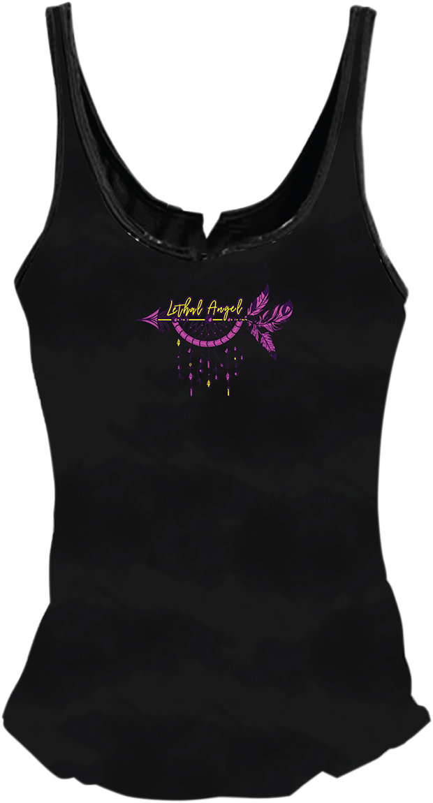 LETHAL THREAT Women's Broken Arrow Tank Top - Black - Large LA20605L