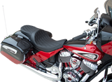 DRAG SPECIALTIES Asiento Touring de perfil bajo - Doble diamante con costuras negras - '14-'22 Indian 0810-2258 