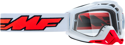 FMF PowerBomb Goggles - Rocket - White - Clear F-50036-00004 2601-2971