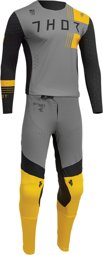 THOR Prime Strike Jersey - Gray/Lemon - 2XL 2910-6939