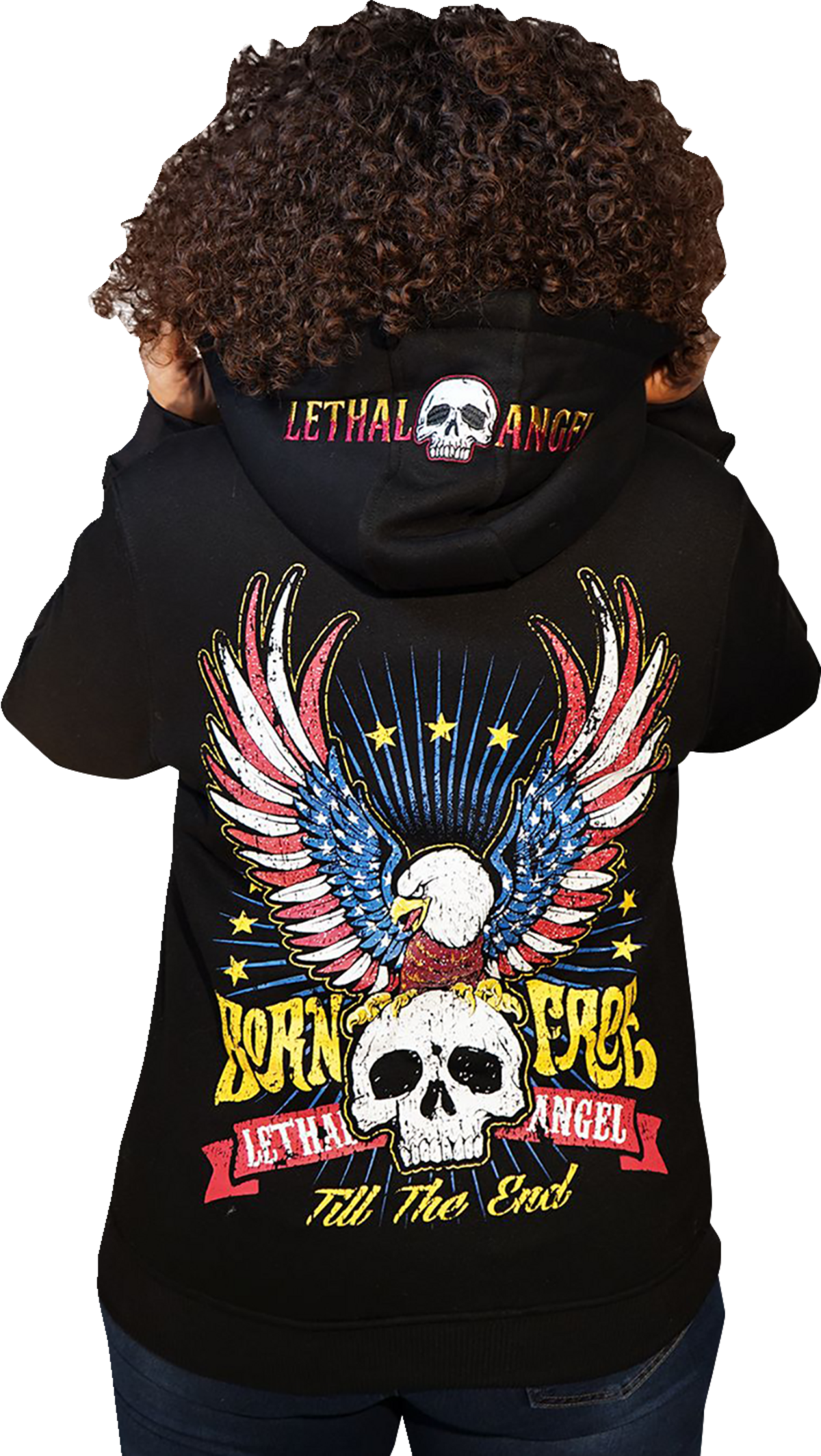 LETHAL THREAT Women's Born Free Zip Up Hoodie - Black - Small HD84072S