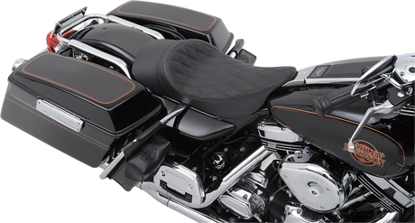 DRAG SPECIALTIES Low Profile Solo Seat - Forward Positioned - Double Diamond 0801-1159