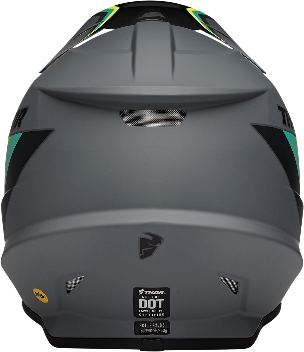 THOR Sector Helmet - Runner - MIPS - Gray/Teal - Medium 0110-7304