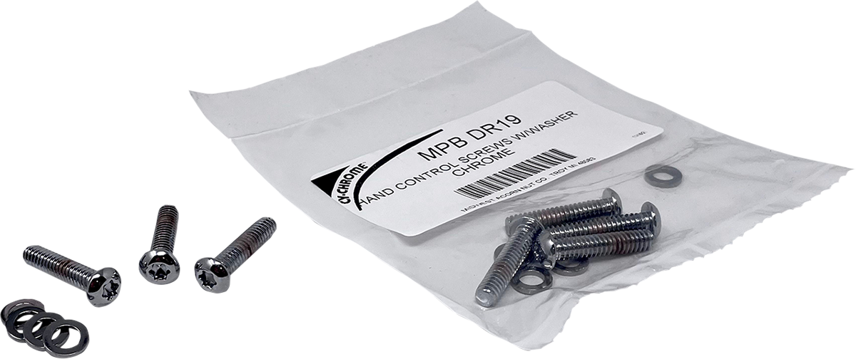 DRAG SPECIALTIES Hand Control Screws - Chrome MPBDR19