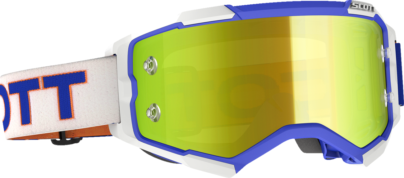 SCOTT Fury Goggles - Retro White/Blue - Yellow Works 272828-1029289