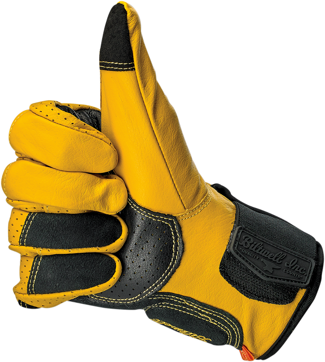 BILTWELL Borrego Gloves - Gold/Black - XS 1506-0701-301