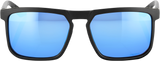 100% Renshaw Sunglasses - Matte Black - HiPER Blue Mirror 60021-00001