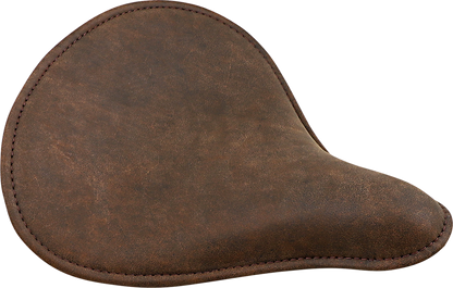 DRAG SPECIALTIES Seat - Spring Solo - Low-Profile - Large - Distressed Brown Leather/Perimeter Stitch 0806-0056