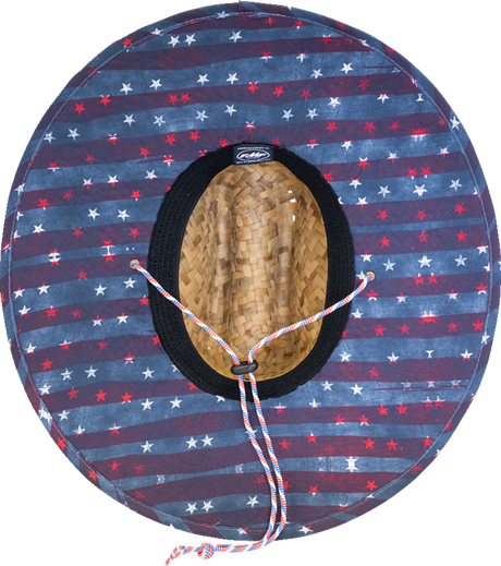 FMF Old Glory Straw Hat - Natural - One Size SU23193901 2501-4099