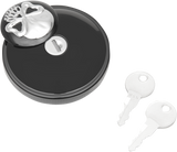 DRAG SPECIALTIES Tapa de gasolina - Bloqueo de calavera sin ventilación - Negro 03-0320ABS-B 