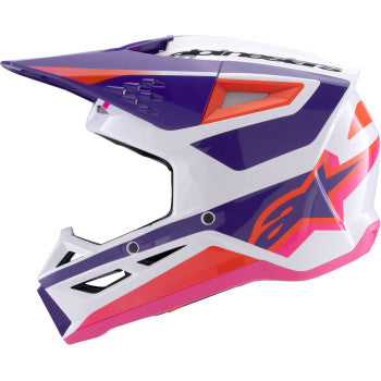 ALPINESTARS SM3 Helmet - Heat - Gloss White/Purple/Pink - Small 8301026-2052-S