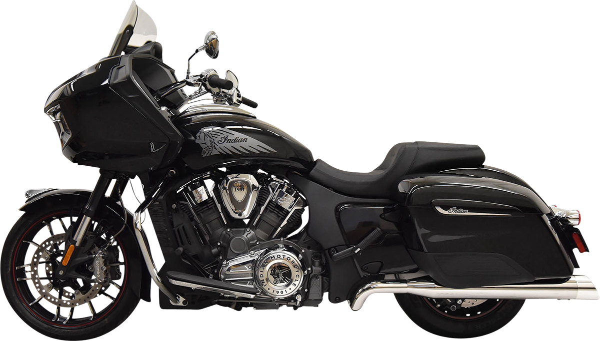 BASSANI XHAUST Exhaust Dual Challenger - Chrome Indian Challenger 2020-2021 8H16S