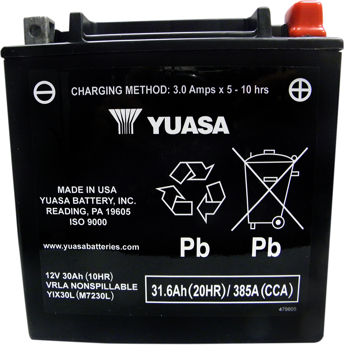 YUASA AGM Battery - YIX30L-BS-PW YUAM6230XPW