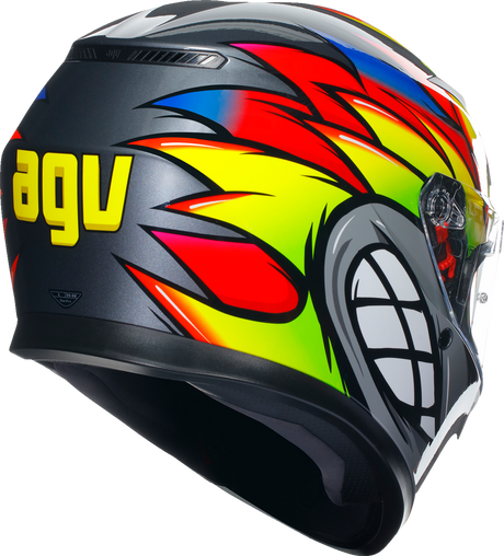 AGV K3 Helmet - Birdy 2.0 - Gray/Yellow/Red - Medium 2118381004012M