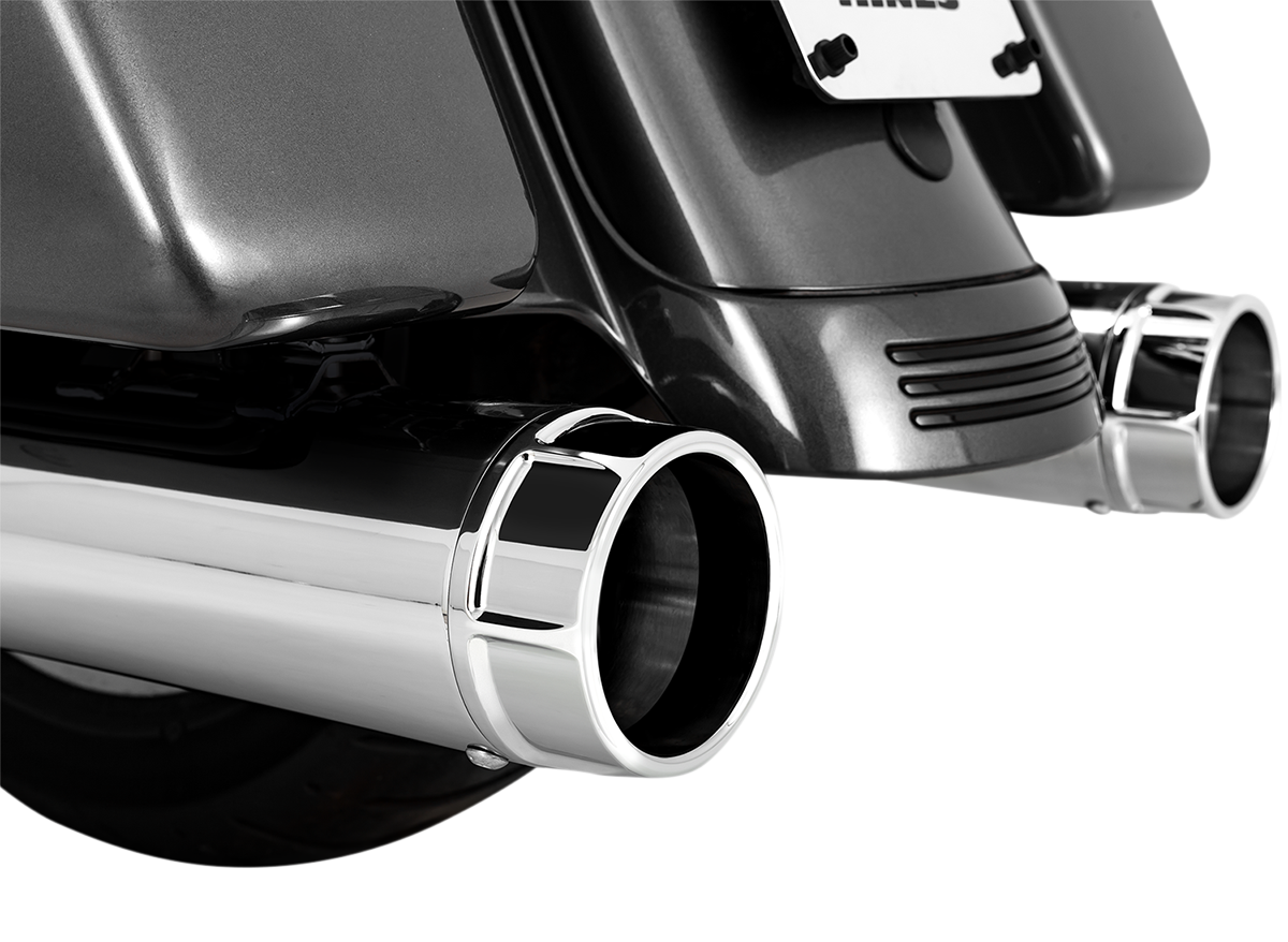 VANCE & HINES 4-1/2" Torquer Mufflers for '95-'16 FL - Chrome 16673