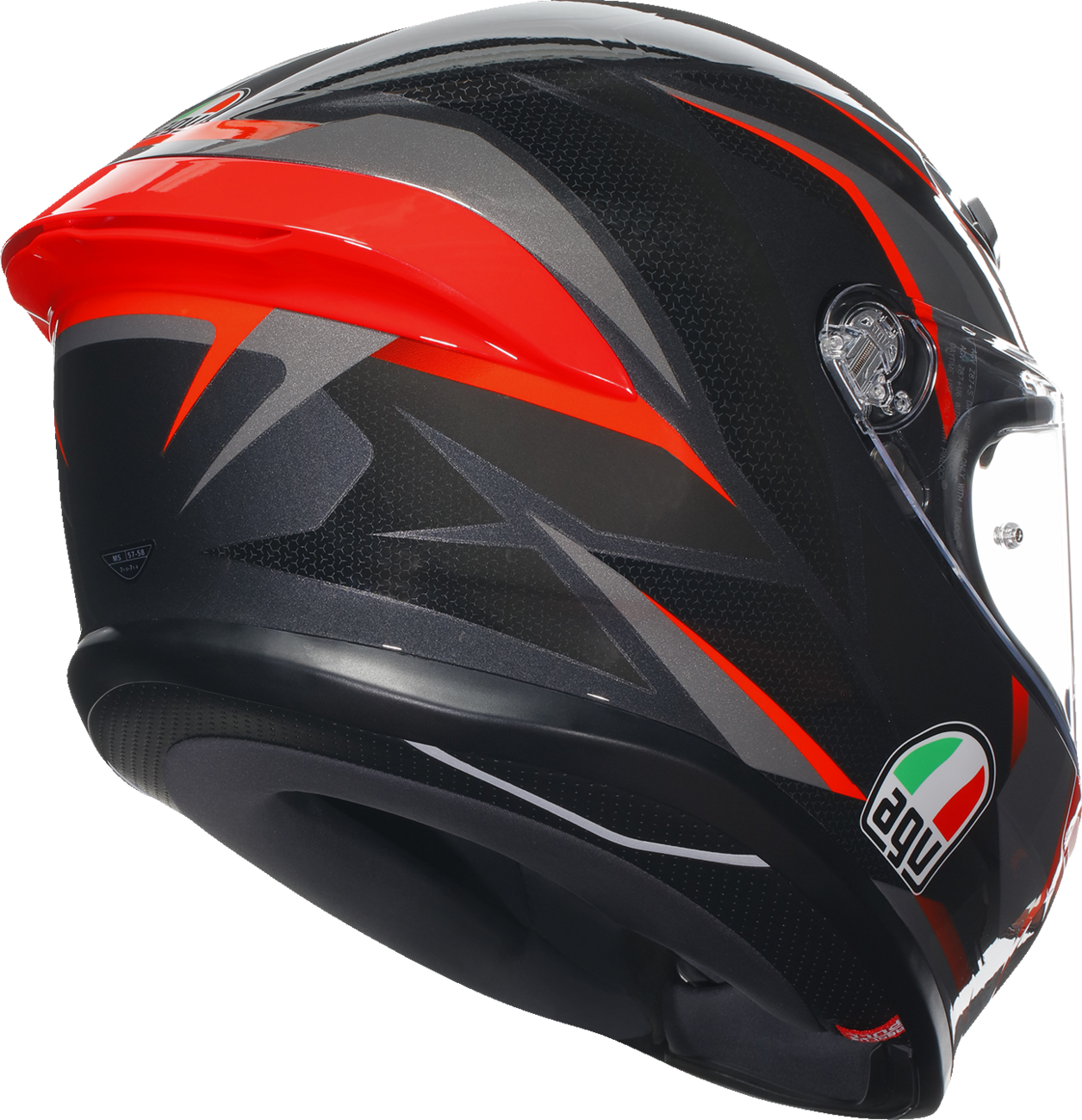 AGV K6 S Helmet - Slashcut - Black/Gray/Red - 2XL 21183950020142X