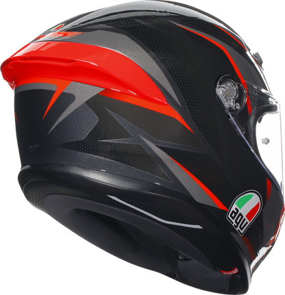 AGV K6 S Helmet - Slashcut - Black/Gray/Red - Large 2118395002014L