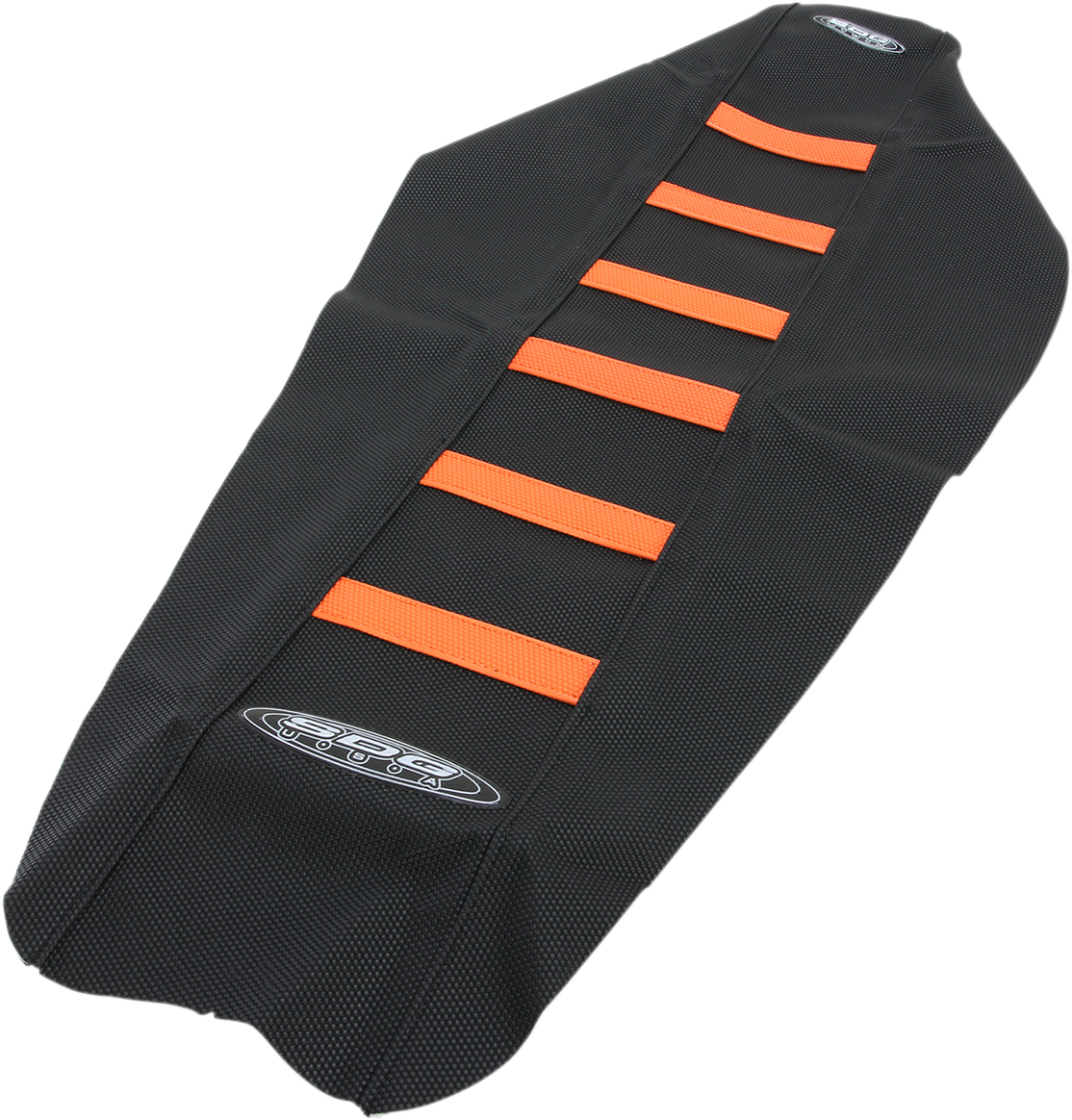 SDG 6-Ribbed Seat Cover - Orange Ribs/Black Top/Black Sides 95958OK