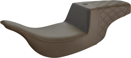 SADDLEMEN Unknown Industries Seat - Front Carbon Fiber/Black Gripper Lumbar/Rear Lattice Stitch - FL UN97-07-173BR