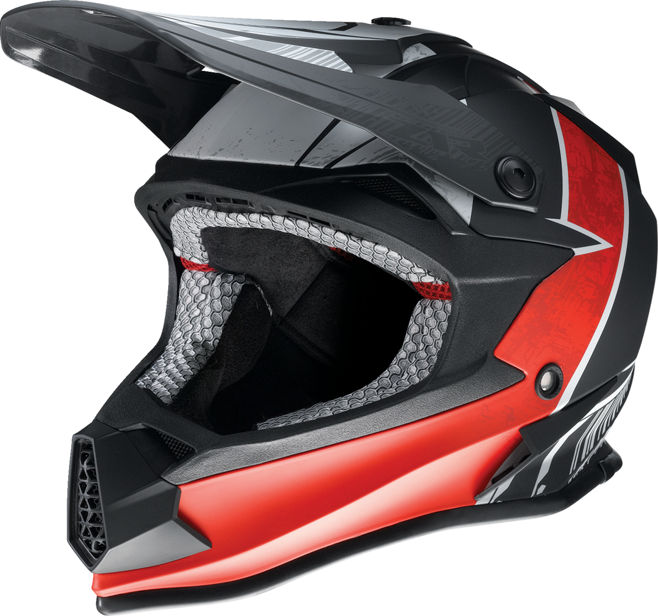 Z1R Youth F.I. Helmet - Fractal - MIPS - Matte Black/Red - Small 0111-1517