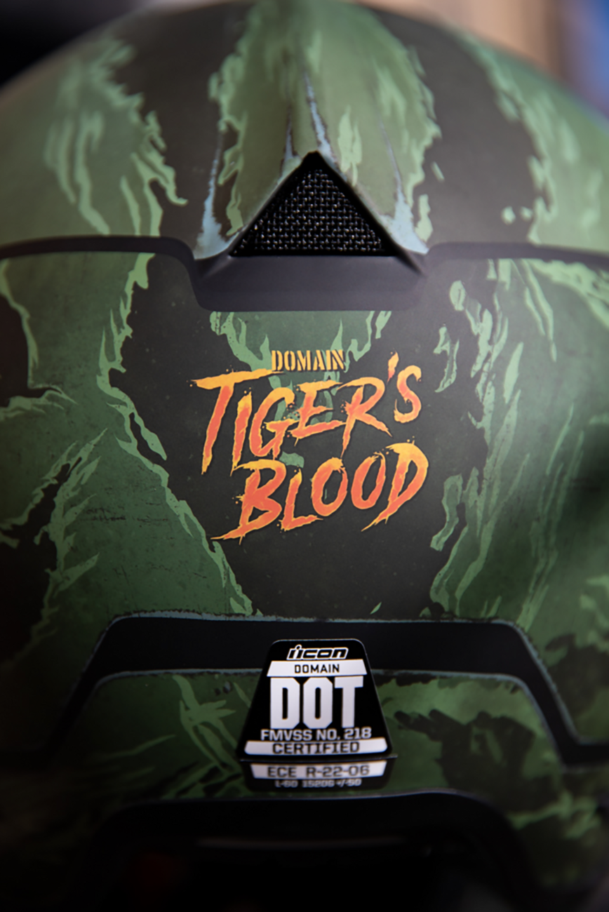 ICON Domain™ Helmet - Tiger's Blood - Green - 2XL 0101-14928